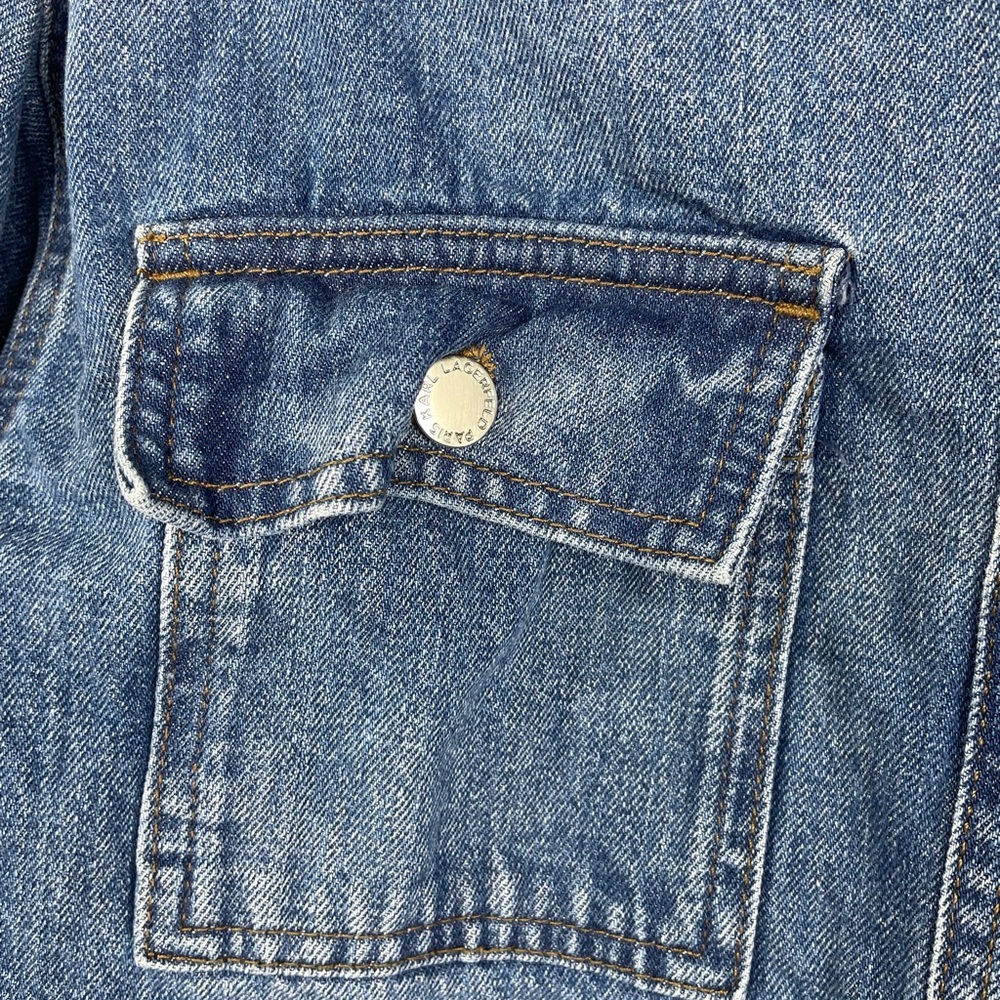 Karl Lagerfeld Jean Jacket Small Women’s - Picture 6 of 7